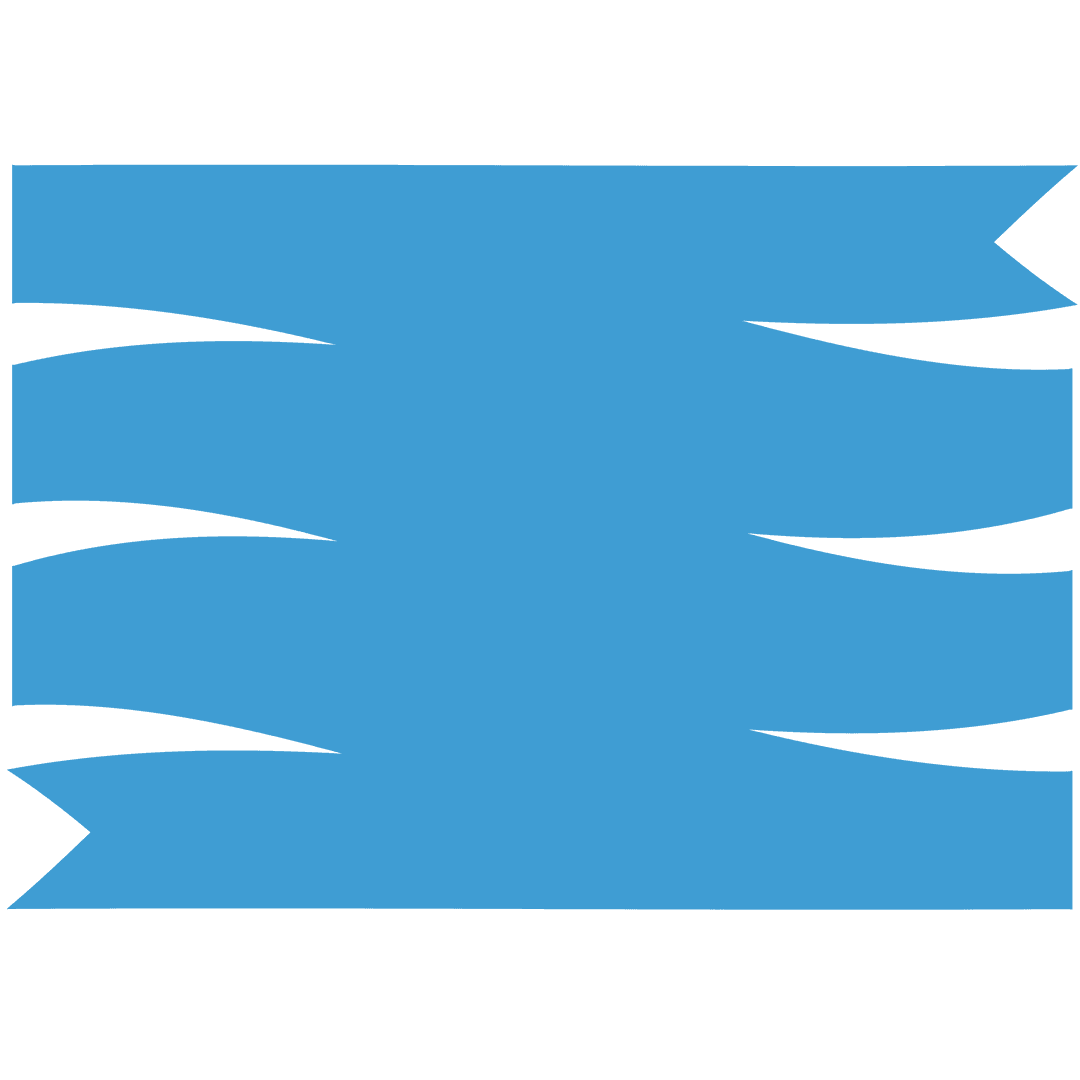 Abstract Blue Wave Patterns on Transparent Background