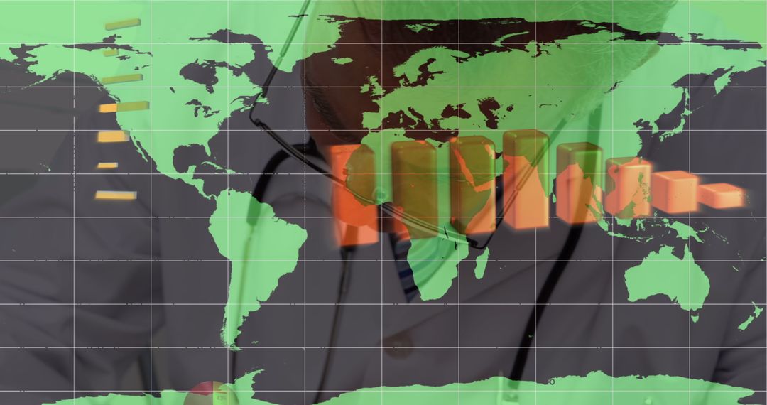 Global Financial Data Overlay on Doctor's Portrait