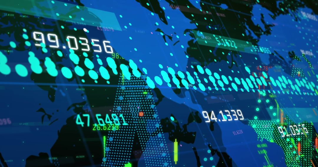 Global Financial Market Data with Digital Interface Concept