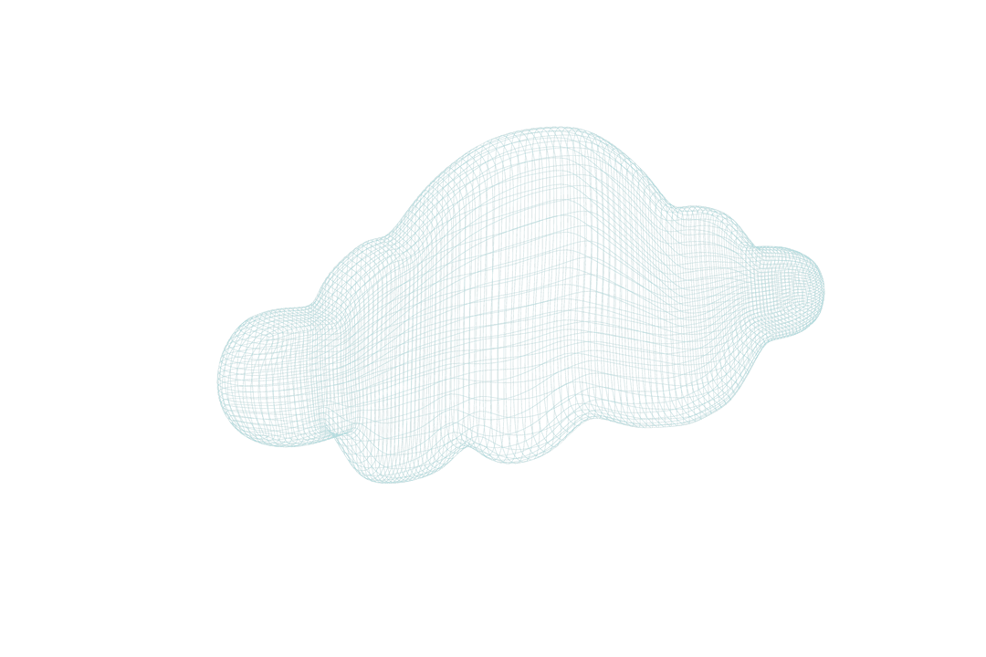 Mystical Transparent Blue Cloud with Pattern Design