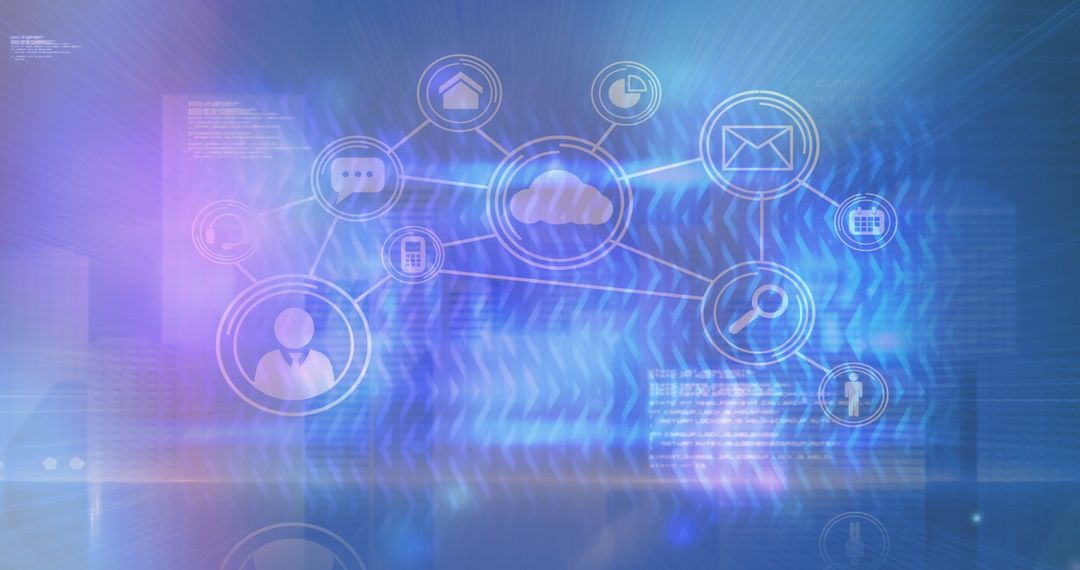 Digital Network Connections Representing Modern Computing