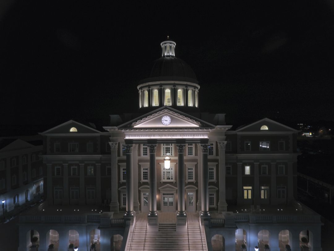 Historic Building With Illuminated Dome and Grand Staircase at Night - Free Images, Stock Photos and Pictures on Pikwizard.com
