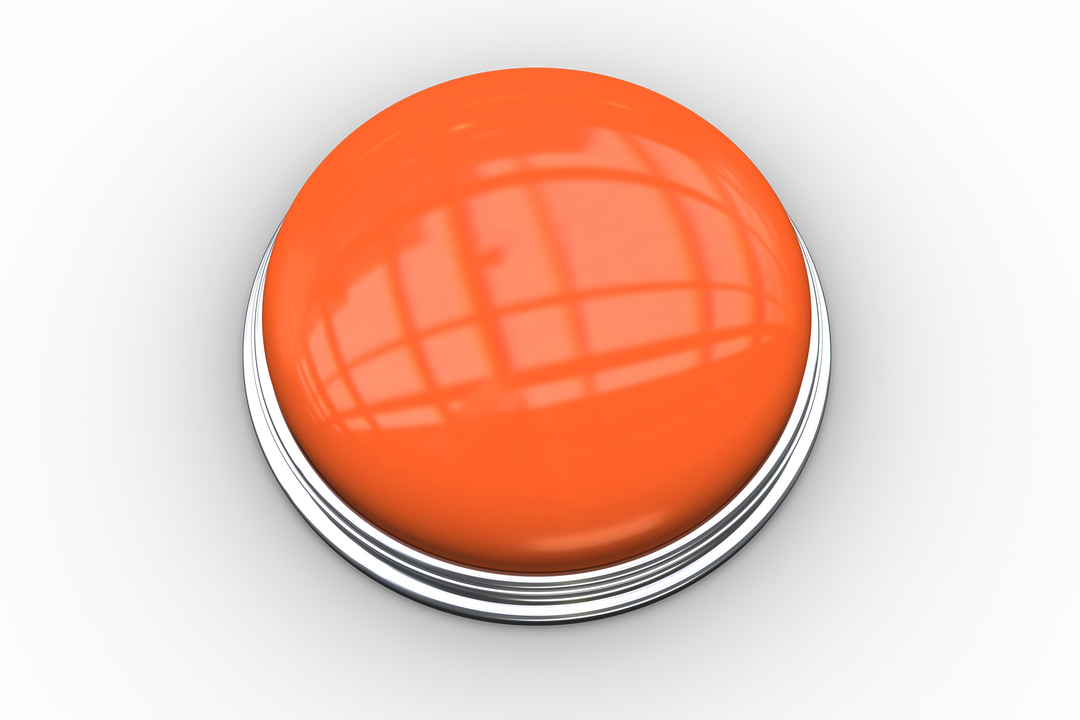 Orange Button with Silver Frame Isolated on Transparent Background - Download Free Stock Images Pikwizard.com