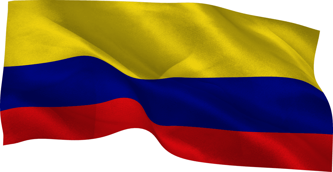 Transparent Waving Colombian Flag Illustration