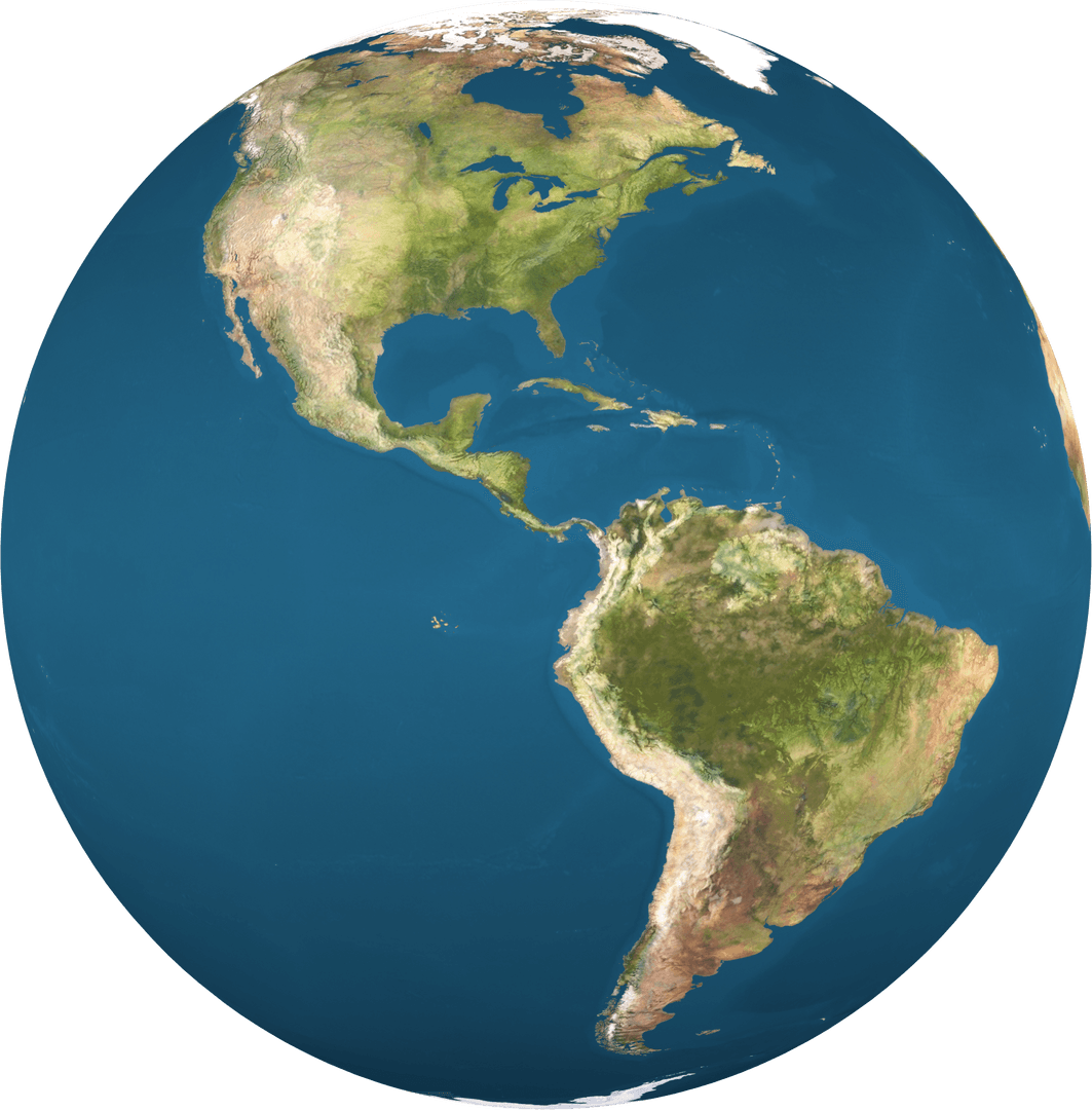 Digital Globe Illustration on Transparent Background