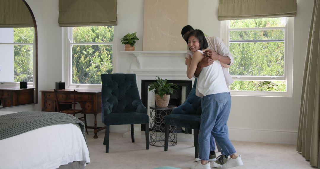 Couple Enjoying Peaceful Moment at Home