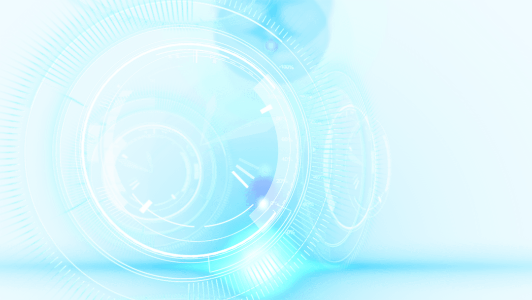 Transparent Blue Digital Circles on Abstract Background