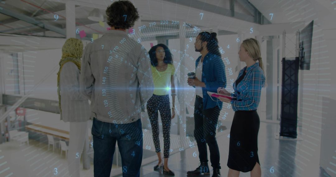 Creative Team Brainstorming in Modern Loft Office