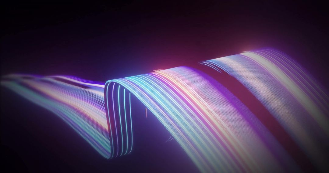 Vibrant Light Trails Representing Futuristic Science