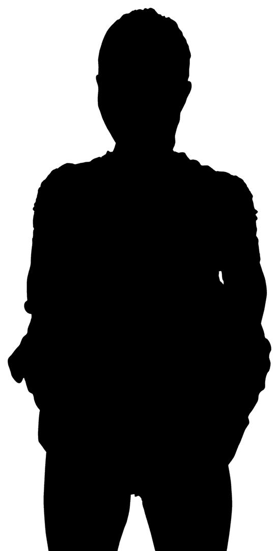 Silhouette of Woman Posing Against Transparent Background