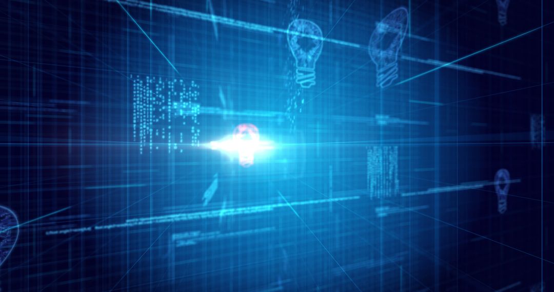 Digital Light Bulb with Bright Blue Data Interface