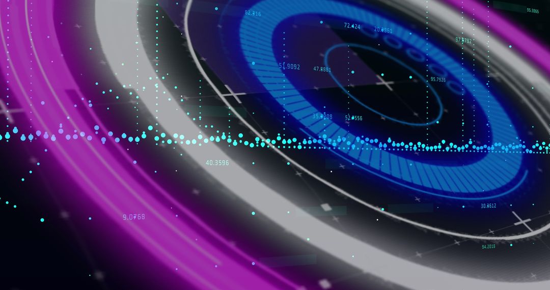 Futuristic Data Processing Visualization with Abstract Design
