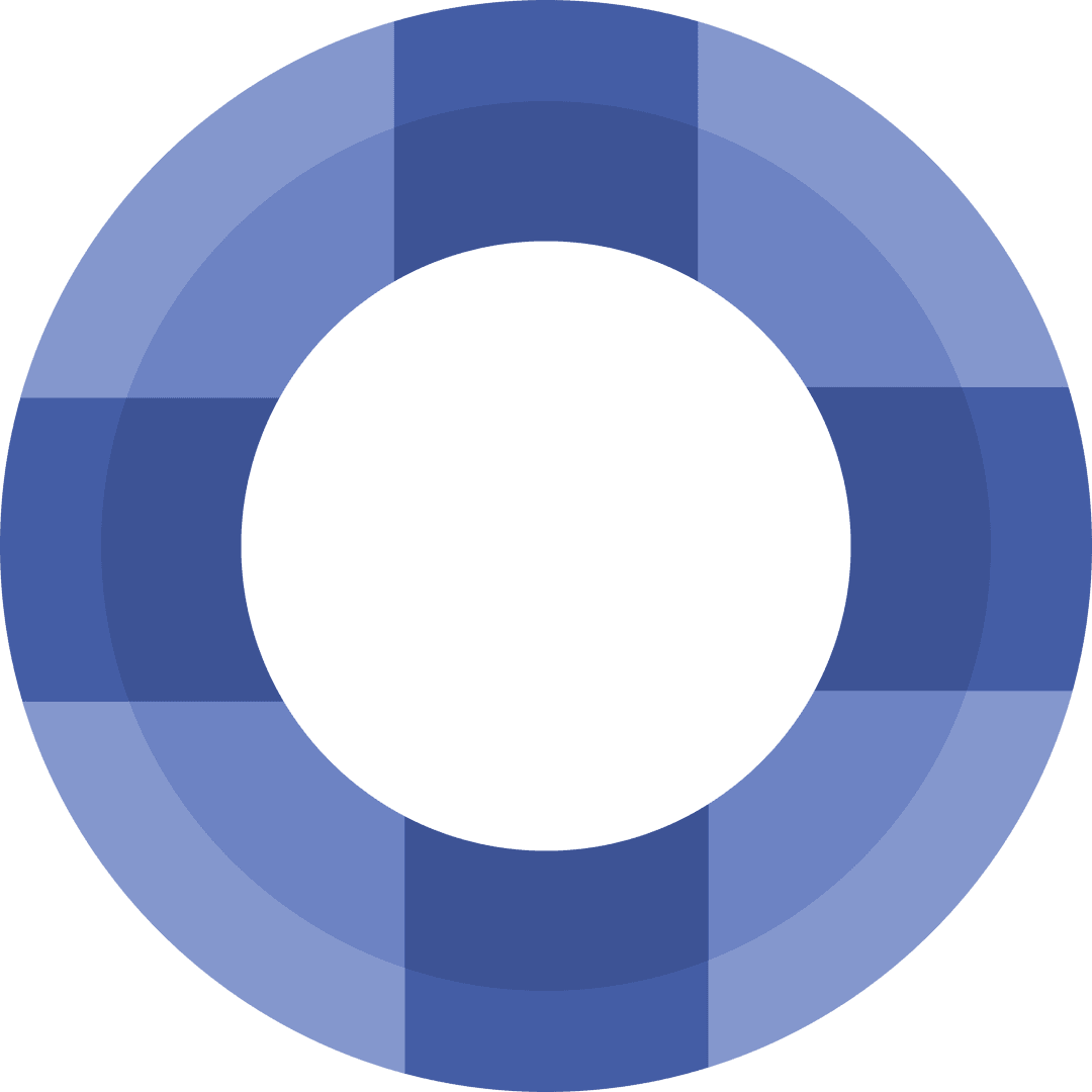 Abstract Blue Circular Shape on Transparent Background Illustration