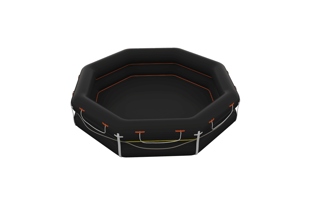 Transparent Black Inflatable Round Wading Pool