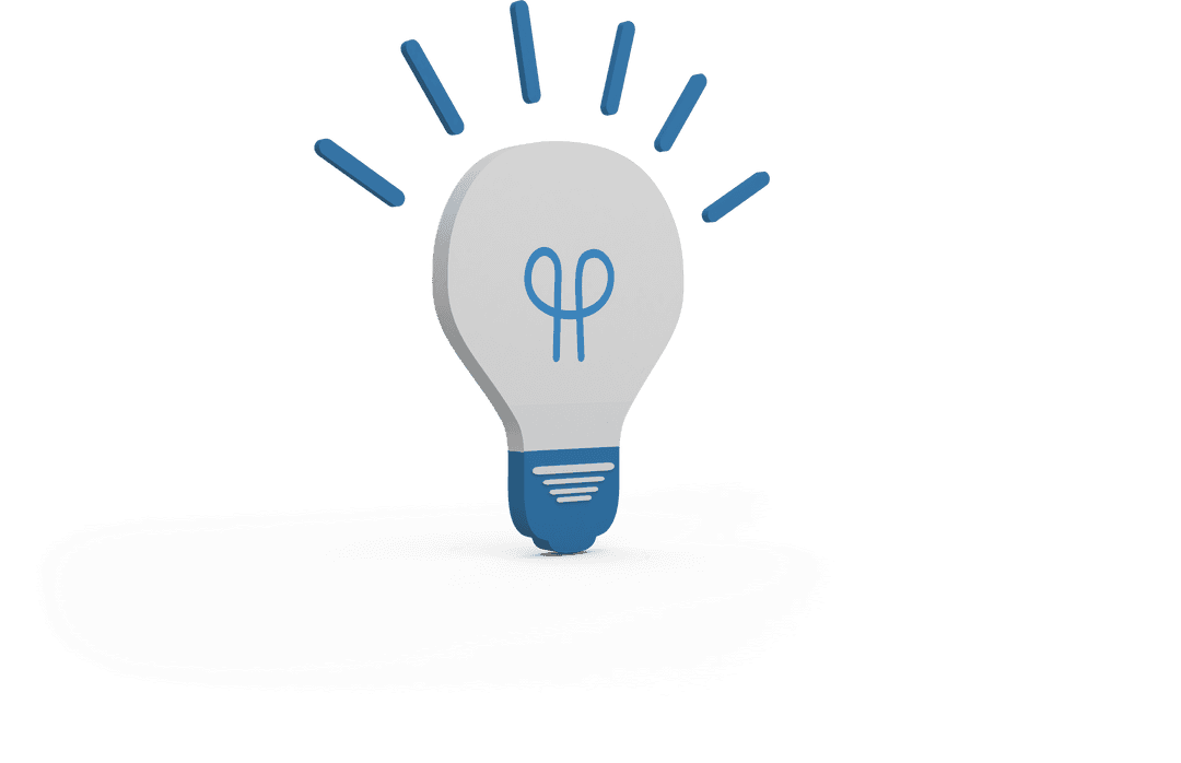 Transparent Conceptual Lightbulb for Bright Ideas and Innovation