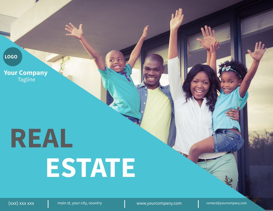 Happy Family Celebrating New Home Purchase