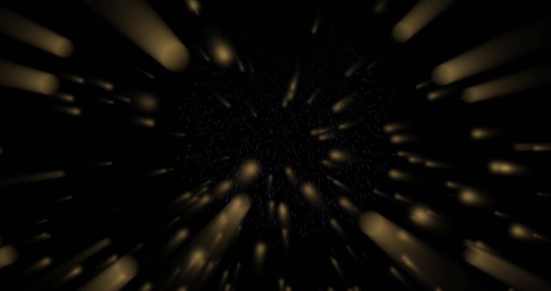 Glowing Light Streaks Moving Through Darkness