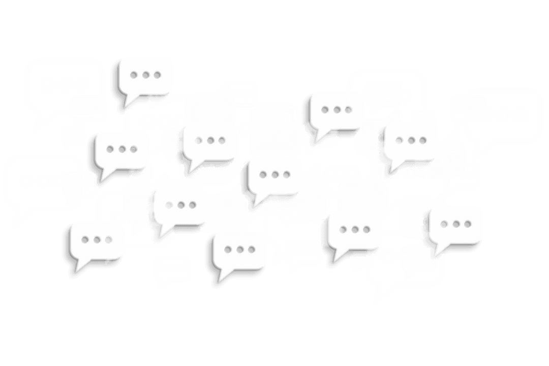 Digital Speech Bubbles on Transparent Background for Social Media