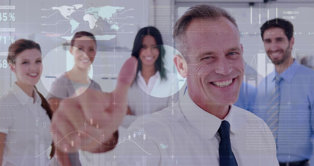 Digital Innovation Meets Successful Business Team Concept