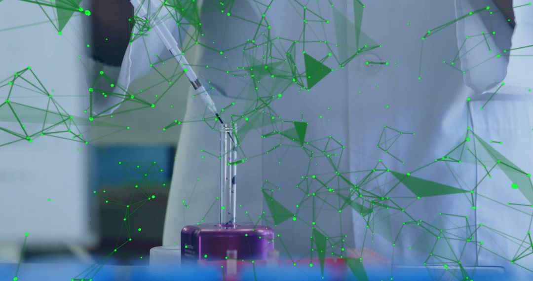 Scientist Analyzing DNA in a High-Tech Laboratory