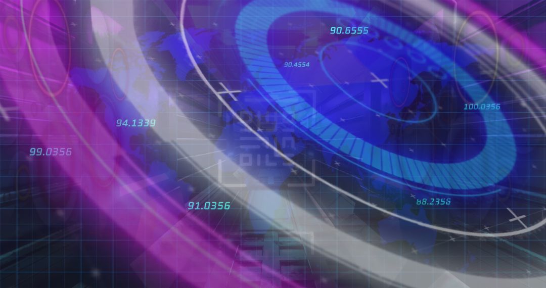 Futuristic Digital Network Concept with Code and Data