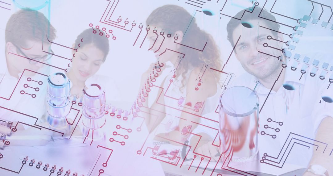 Team of Engineers Collaborating on PCB Design Innovation