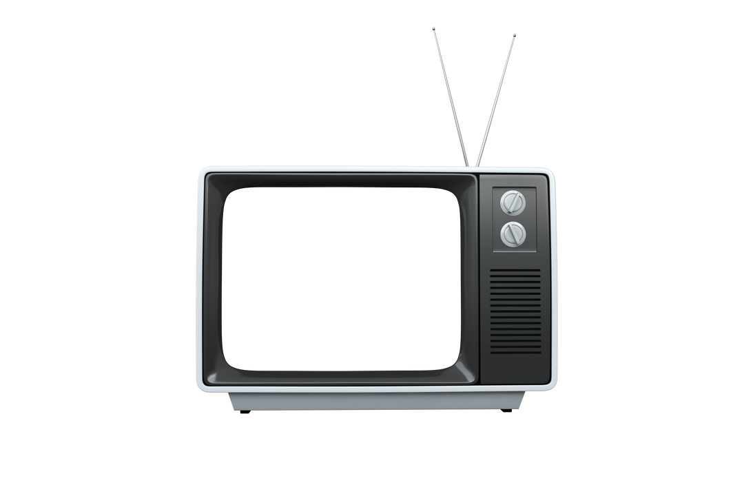 Vintage Television with Copy Space on Transparent Background - Download Free Stock Images Pikwizard.com