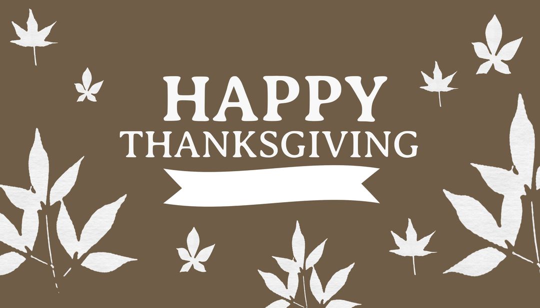 Happy Thanksgiving Design with Autumn Leaves