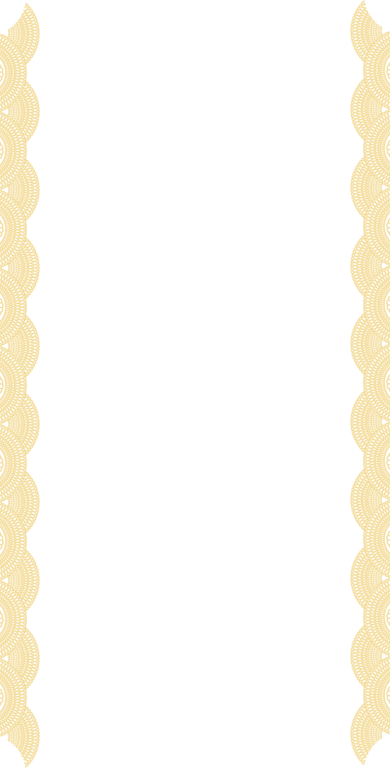 Elegant Ornamental Border with Transparent Scalloped Sides