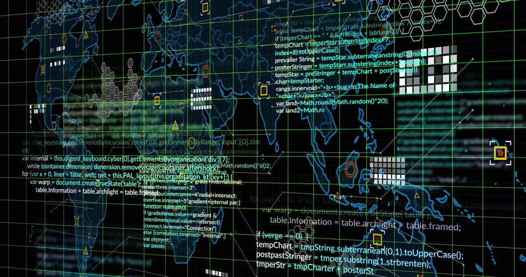Global Digital Interface with Data Points and Code - Free Images, Stock Photos and Pictures on Pikwizard.com