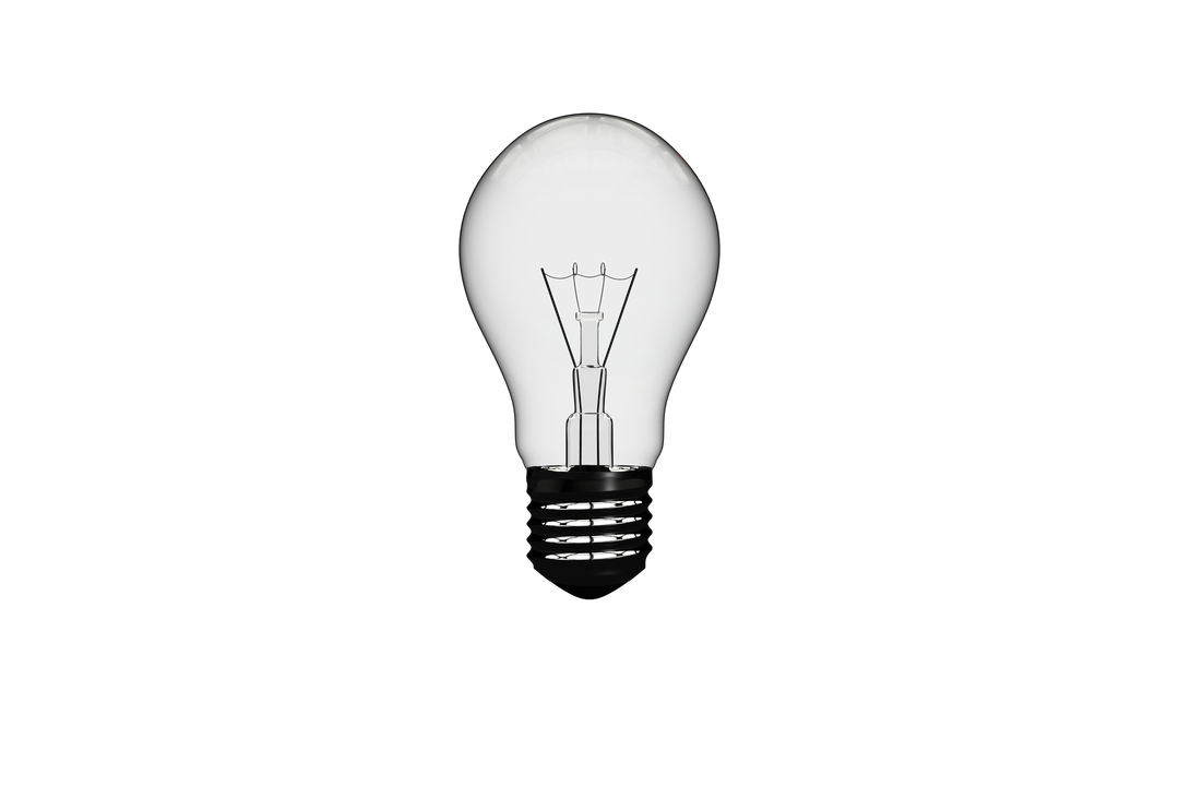 Digital Lightbulb Off with Transparent Background for Innovative Design - Download Free Stock Images Pikwizard.com