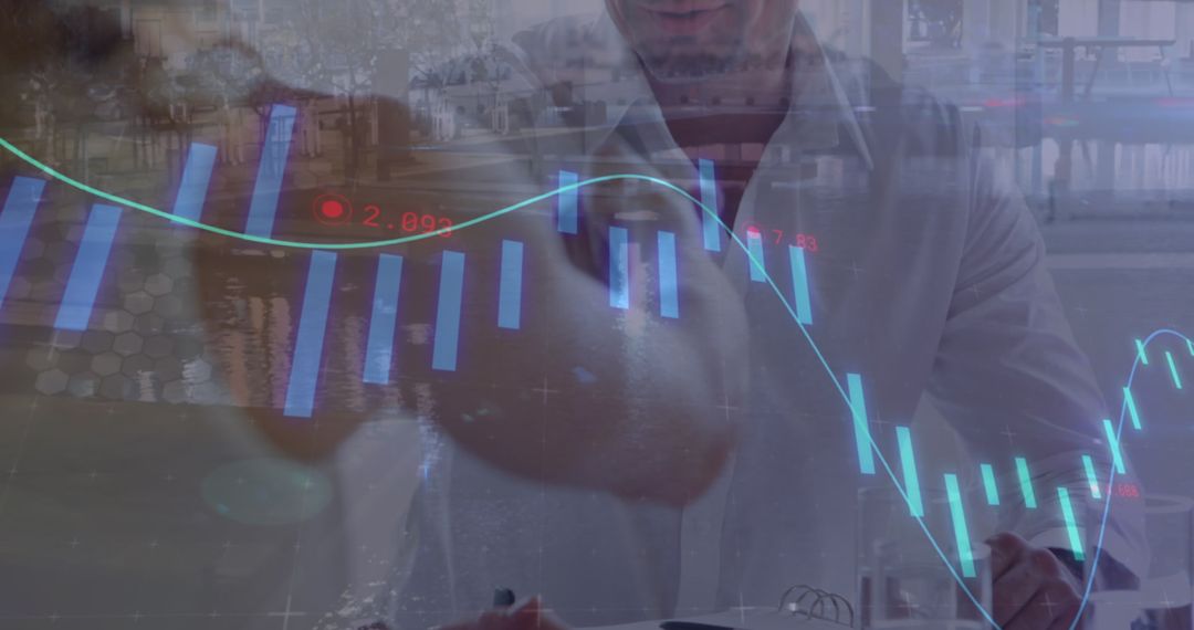 Business Team Analyzing Financial Data and Digital Interface