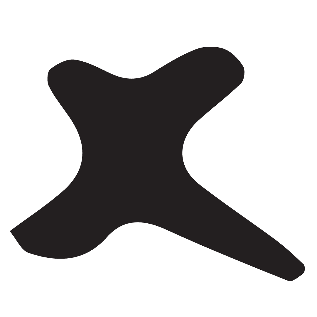 Abstract Black Shape on Transparent Background for Digital Design