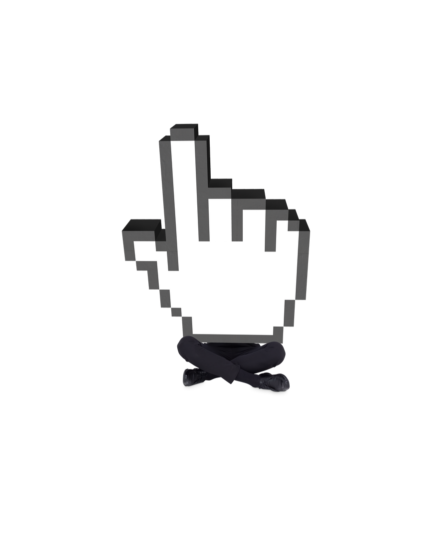 Pixelated Hand Cursor Icon on Transparent Background - Download Free Stock Images Pikwizard.com