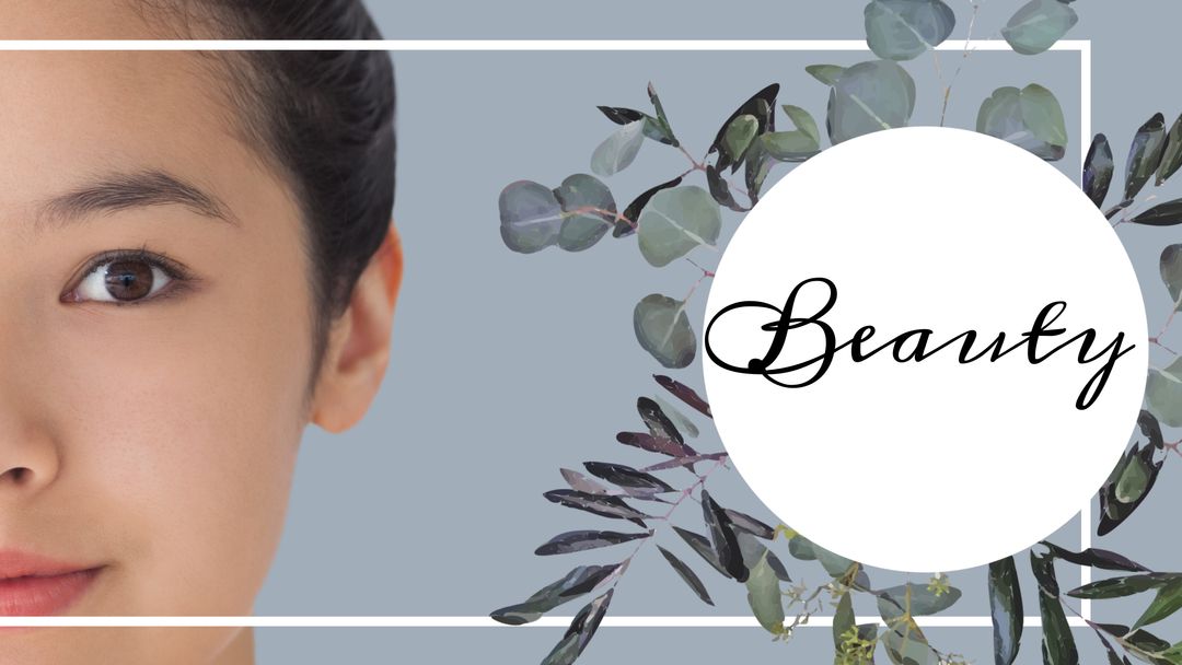 Natural Skincare and Beauty Elegance with Botanical Elements