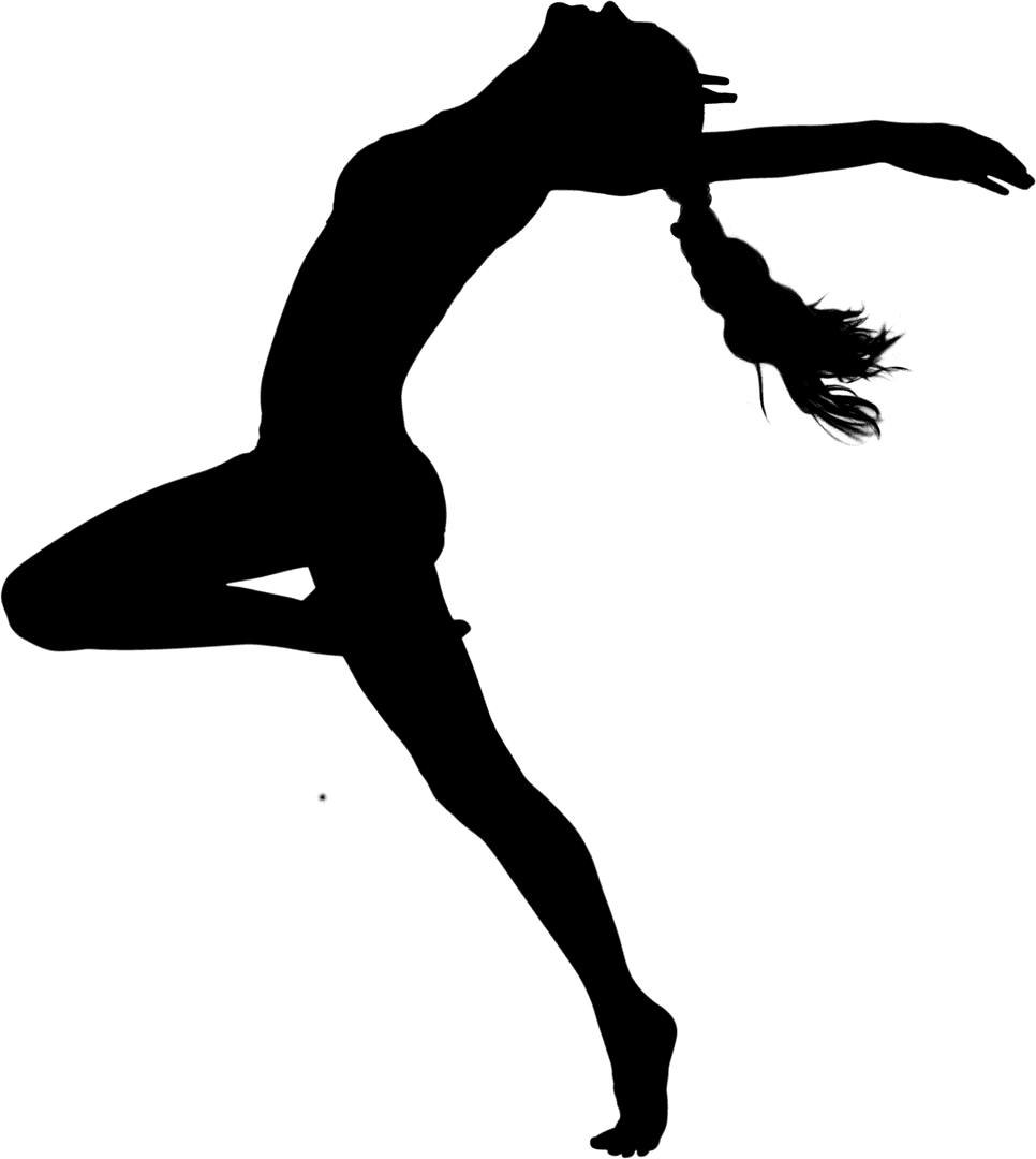 Transparent Fitness Athlete Balancing Pose Silhouette Vector