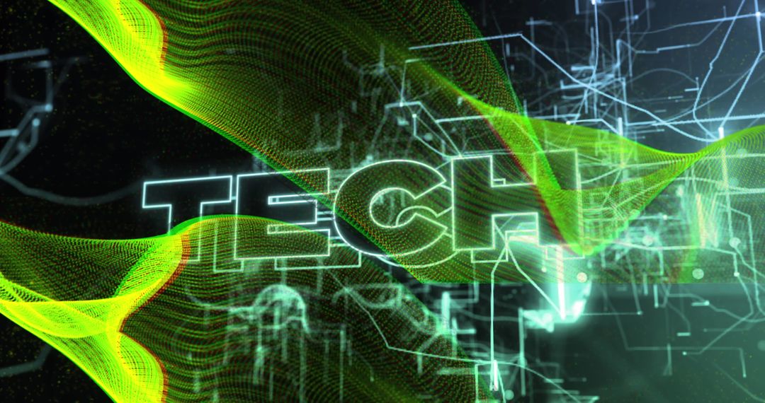 Futuristic Technology Concept with Glowing Neon Highlights