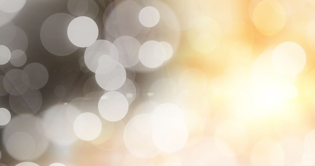 Golden Black Bokeh Abstract Background with Light Circles
