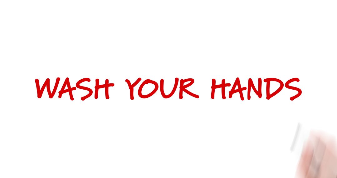 Red Quote Reminder Encourage Hand Hygiene