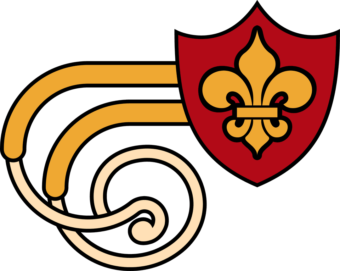 Ornate Heraldic Crest Emblem on Transparent Background