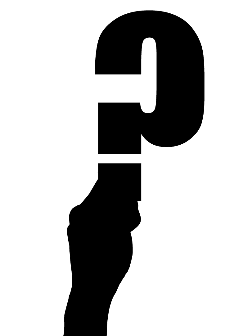 Transparent Question Mark Above Hand Illustration Vector