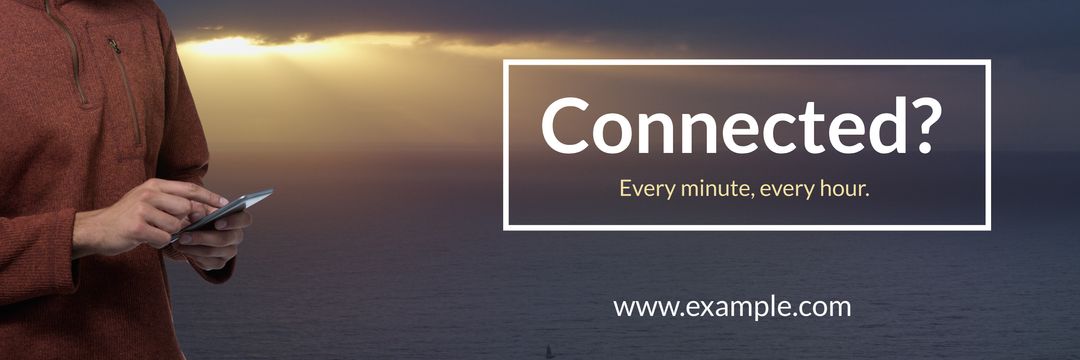 Man Using Smartphone Examining Connectivity Options