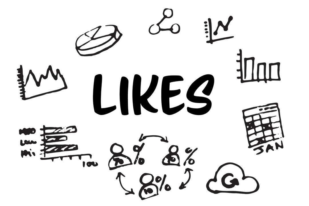 Transparent Connectivity Icons and Likes Illustrations Banner Vector