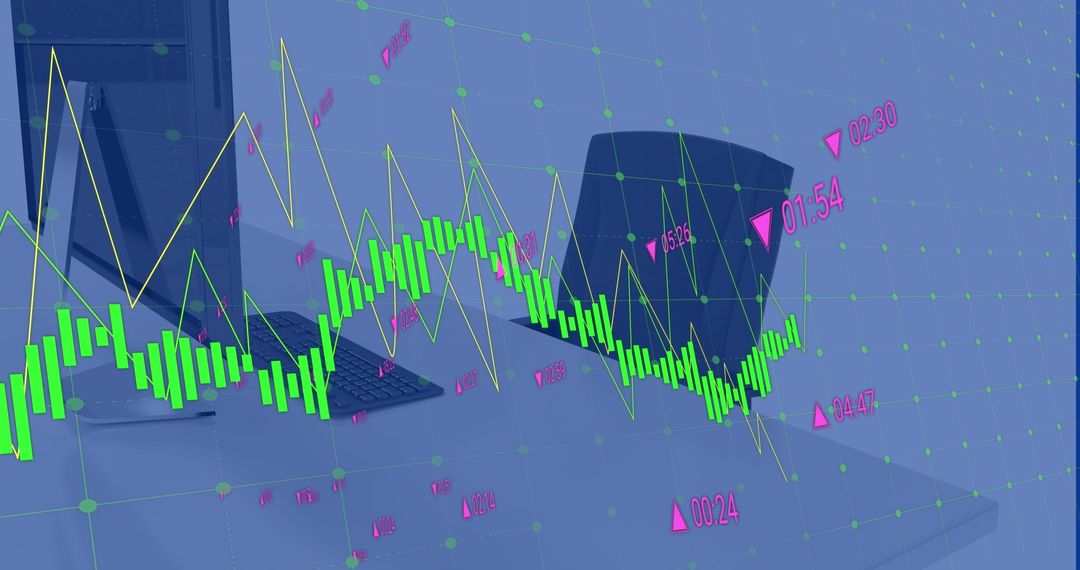 Dynamic Financial Charts Representing Data Analysis