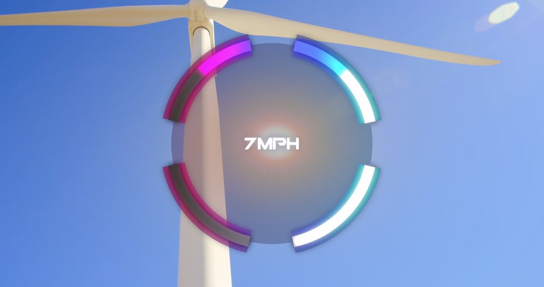 Wind Turbine with Digital Speedometer Interface for Renewable Energy Tech