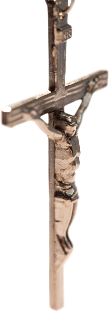 Close-Up of Metallic Crucifix on Transparent Background - Download Free Stock Images Pikwizard.com