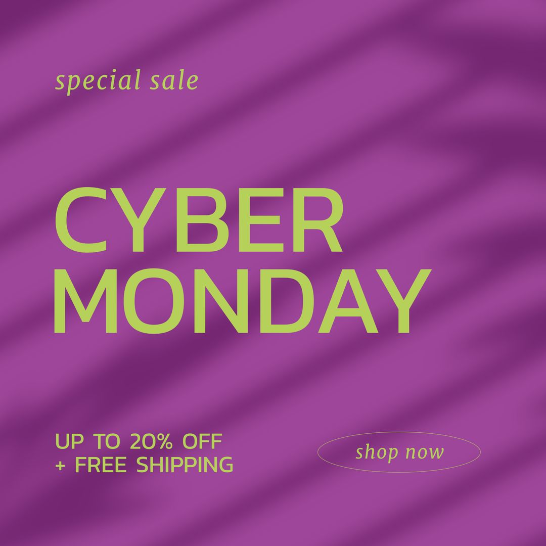 Cyber Monday Sale Promotion with Bold Text on Vibrant Background
