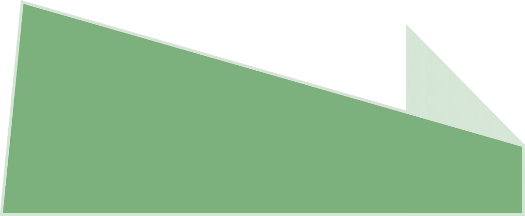 Green Geometric Shape on Transparent Background in Modern Design