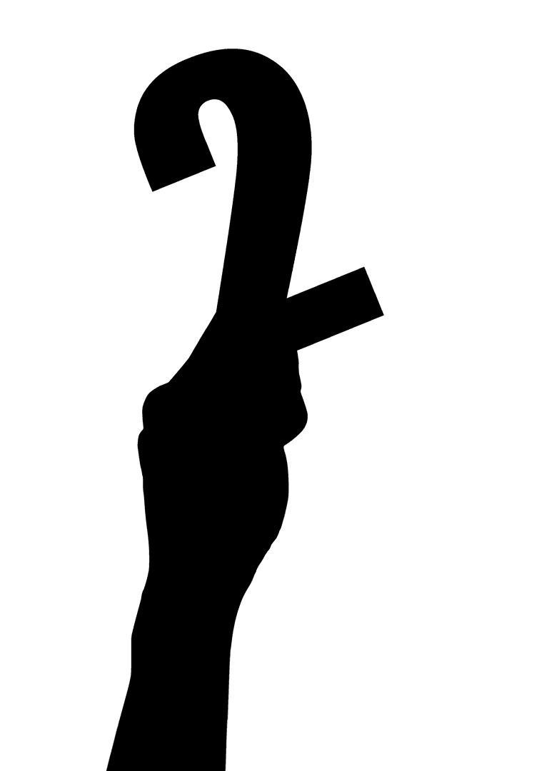 Transparent Hand Holding Number Two Illustration Concept