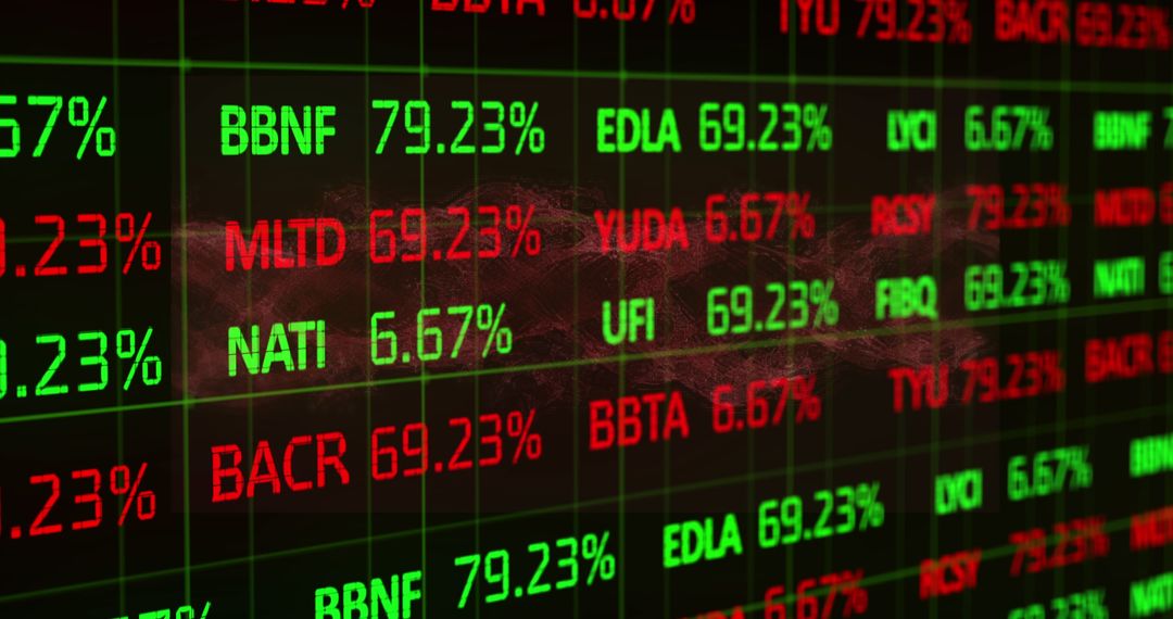 Digital Stock Market Quote Display with Dynamic Data